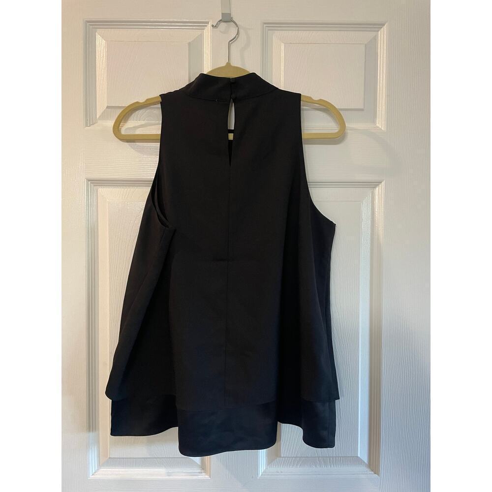 WHBM size Medium halter style black tiered top